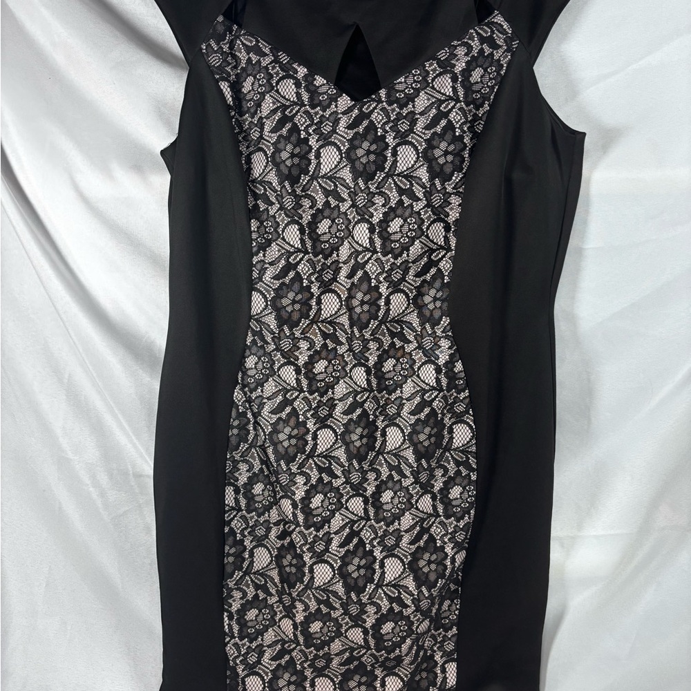 Aa Studio‎ Black and White Lace Midi Dress Women’s size 16W.